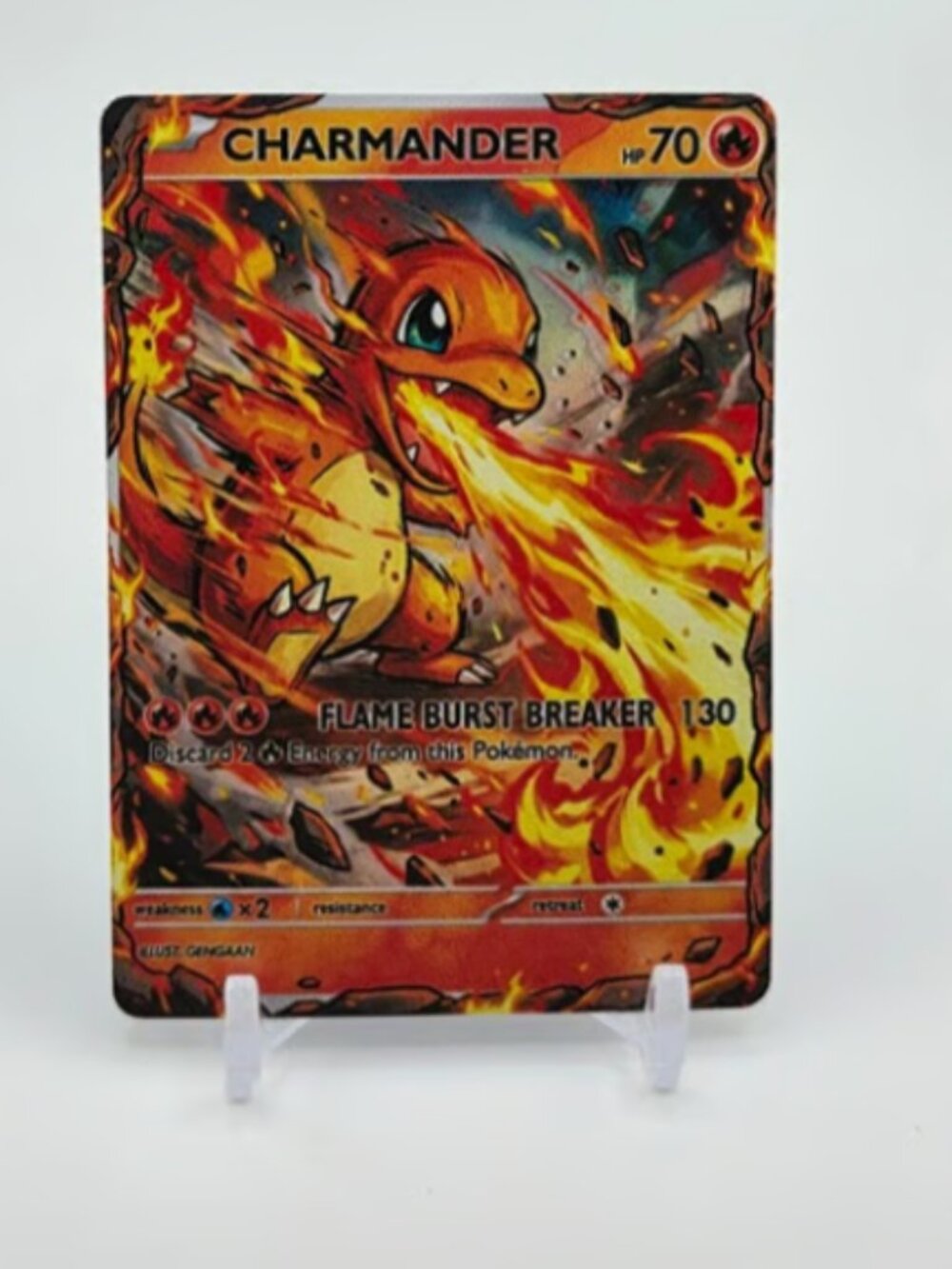 CHARMANDER Art READ DESCRIPTION: HOLO CHARMANDER Card CHARMANDER Pokemon Card p1